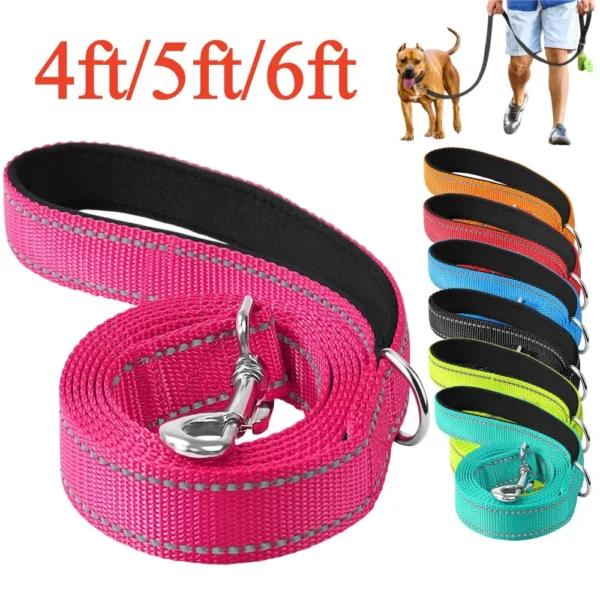 4/5/6ft Dog Leash Pet Harness Collar Lead Strap Leashes for Dogs Towing Rope Cat Pet Walking Training Leash Dog Accessories